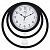 Часы настенные Atlantis 8809B-GD black 339x339x38 мм
